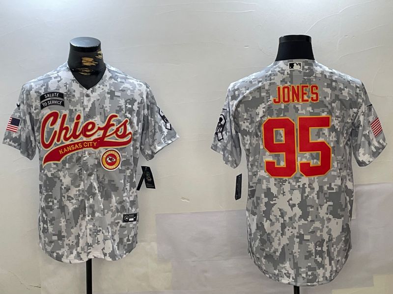 Men Kansas City Chiefs #95 Jones Nike Arctic Camo 2024 Salute to Service Limited NFL Jersey style 4->kansas city chiefs->NFL Jersey
